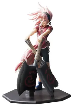

Huong Anime Figure 23CM Naruto Haruno Sakura Uchiha Sasuke Fighting AXE PVC Action Figure Toy Collection Model Gift