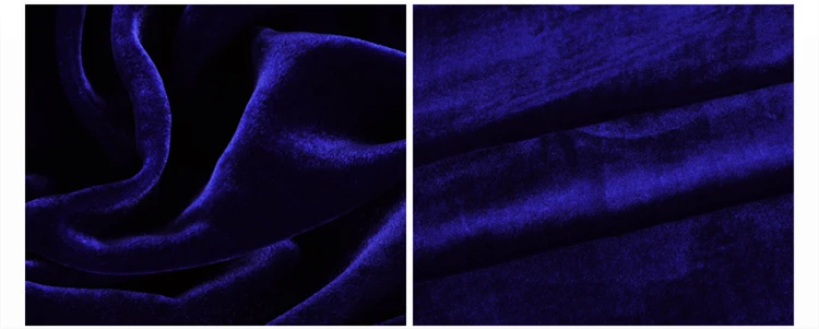 1 метр шелковая велюровая ткань для шитья бархатная ткань однотонная ткань элегантная telas жир четверти стеганая для лоскутного шитья ширина 55 дюймов - Цвет: 11 royal