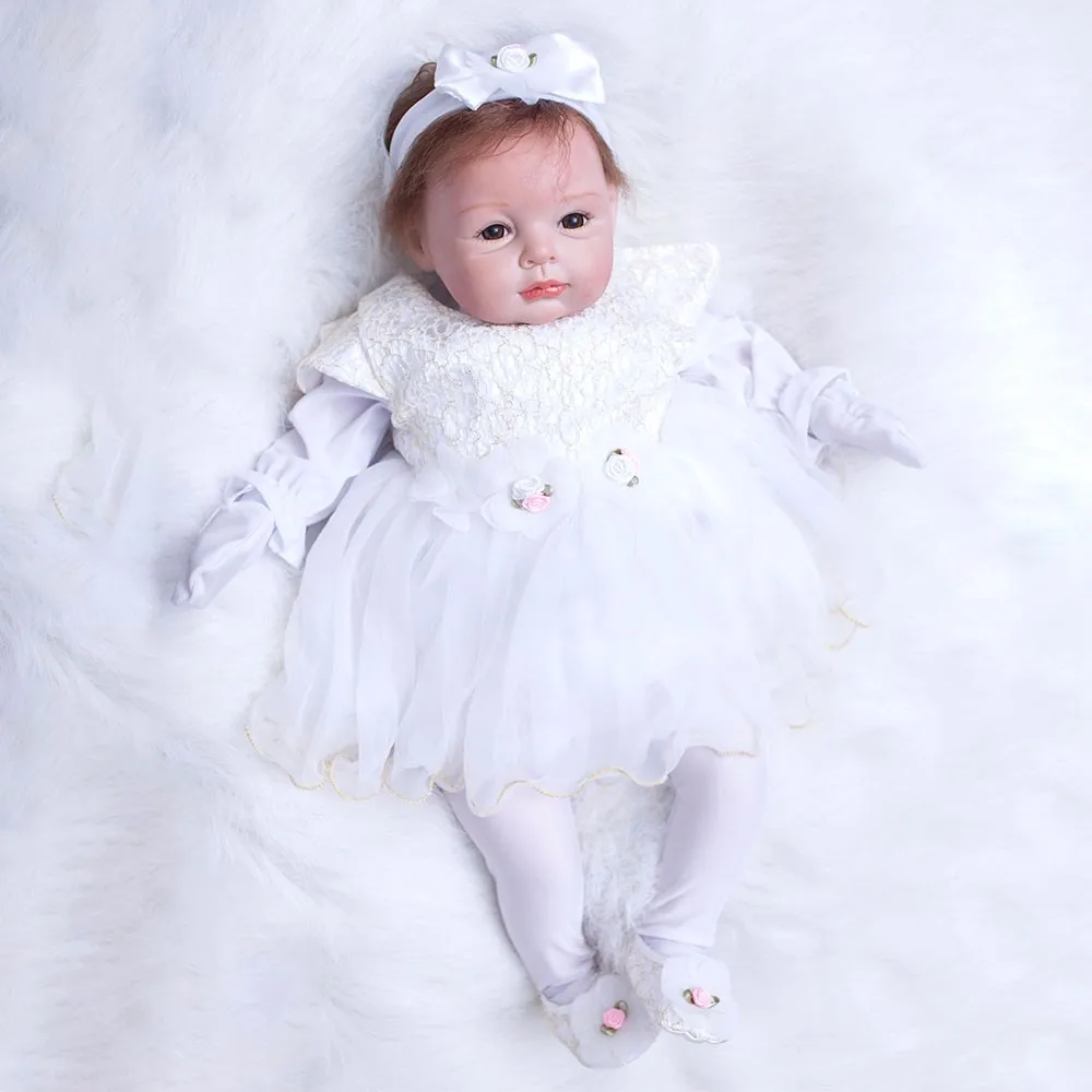 NPK кукла новорожденного ребенка 22 дюймов силиконовые Reborn Девочка Кукла игрушки 55 см новорожденный реалистичный не полный тело для девочки подарок игрушки