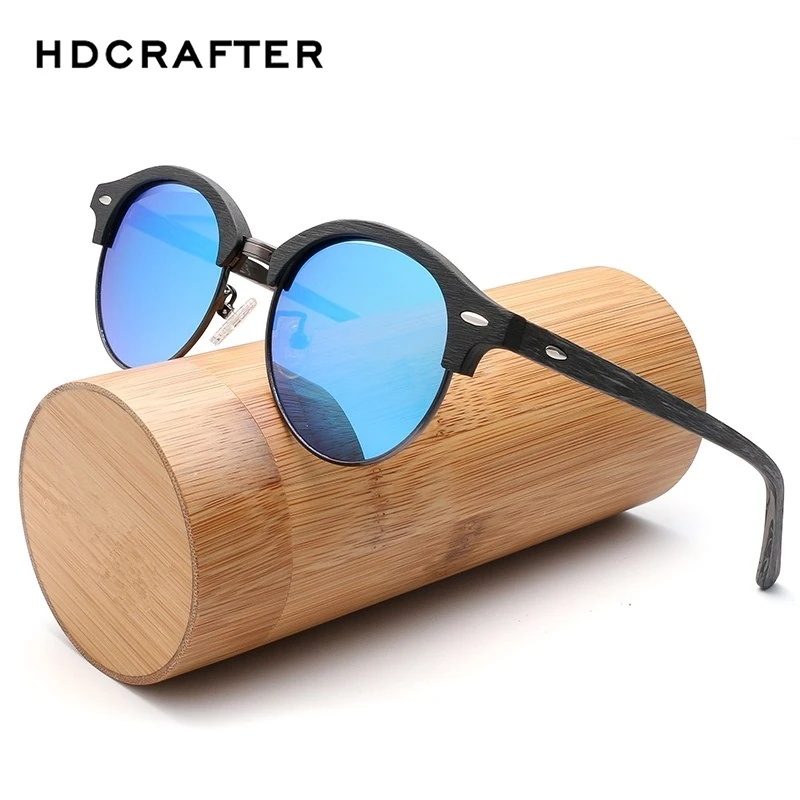 HDCRAFTER брендовые Дизайнерские деревянные солнцезащитные очки мужские