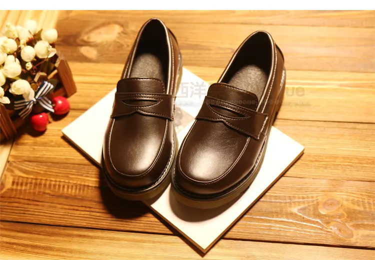 

2018 New Japanese Style College Student Shoes Cosplay Maid Shoes Lolita Shoes for Women/Girls Fashion Black/Brown Platform Shoes