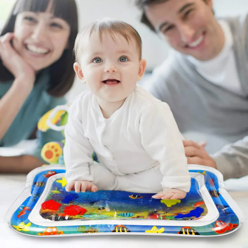 

Baby Kids water play mat Inflatable thicken PVC infant Tummy Time Playmat Toddler Fun Activity Play Center water mat for babies