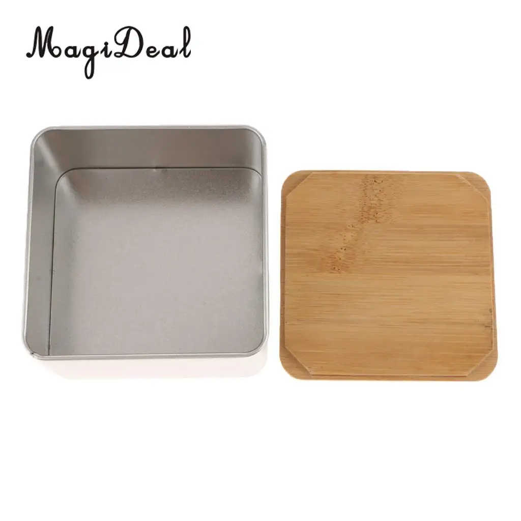 Bamboo Lid Tea Storage Box Tea Packing Box Handmade Natural Tea Coffee Caddy Jar Storage Holder Canister