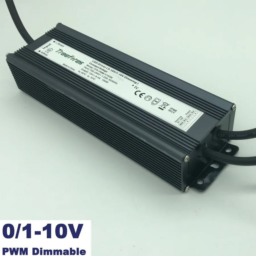 0-10В ШИМ 1-10V затемнения 30 Вт 60 Вт 80 Вт 100 Вт 120 Вт 150 Вт 200 Вт 300 Вт 360 Вт AC/DC 12V 24V IP66 светодиодный трансформатор-драйвер питания адаптер