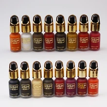 16 шт смешанный цвет импорт Перманентный макияж микропигмент косметический ручной татуировки Чернила Краска 10 мл/бутылка для 3D брови, подводка, губы