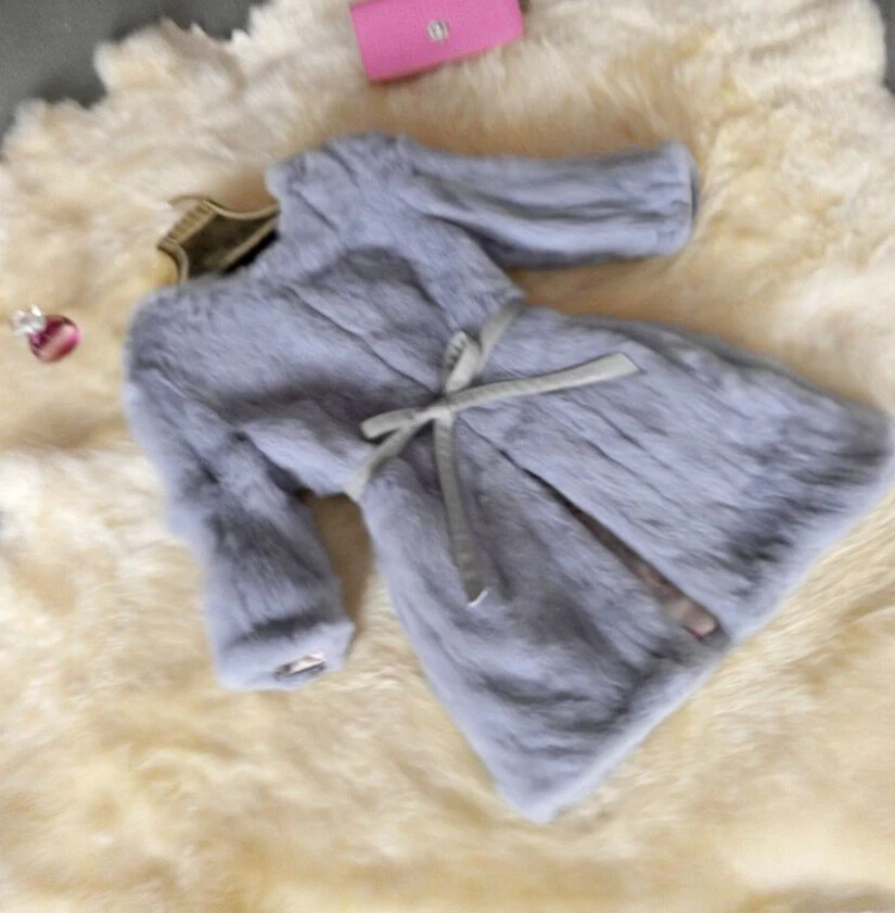 2016 New Arrival Full pelt Pure Rabbit Fur Coat 100% Real Natural Rabbit Fur Coat KFP638