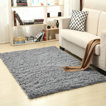 

WINLIFE Super Soft Silk Wool Rug Indoor Modern Shag Area Rug Silky Rugs Bedroom Floor Mat Baby Nursery Rug Children Carpet