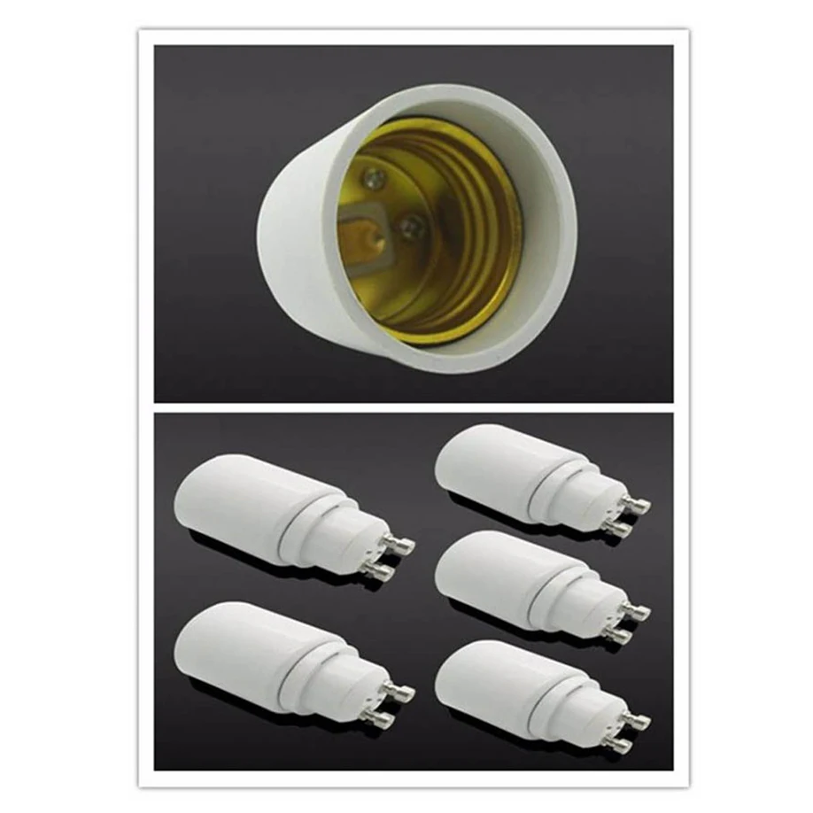 

MUQGEW High Quality 2017 Newest Lot 5pcs GU10 to E27 Base LED Light Lamp Bulbs Adapter Adaptor Converter Favorable Price