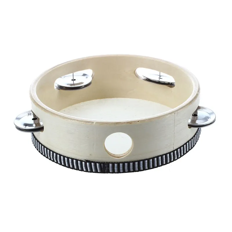 Детская игрушка бубен с дерева 6 &quotкожа|tambourine|tambourine toy |