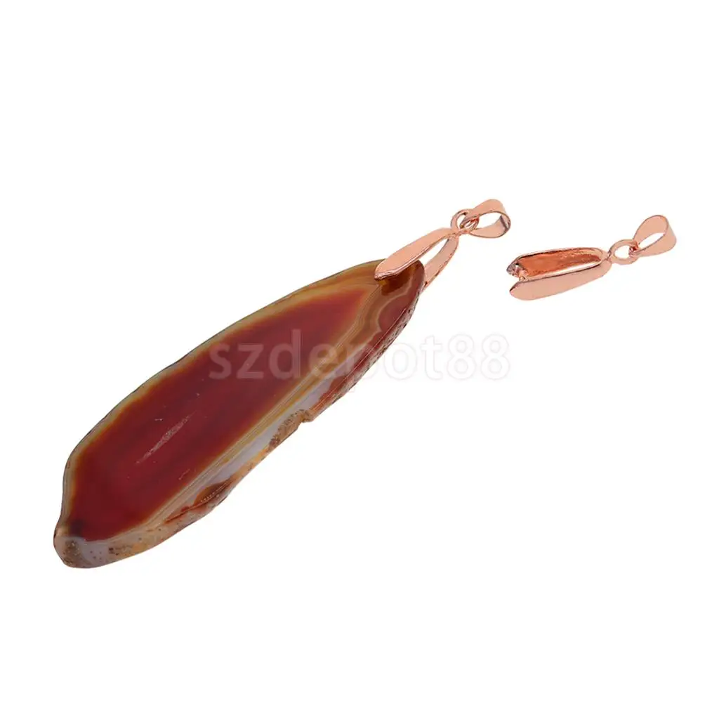 20pcs Gold / Rosegold Plated Pendants Clasps Clips Bails Connectors Brass Charm Pinch Bail Beads Jewelry Findings DIY