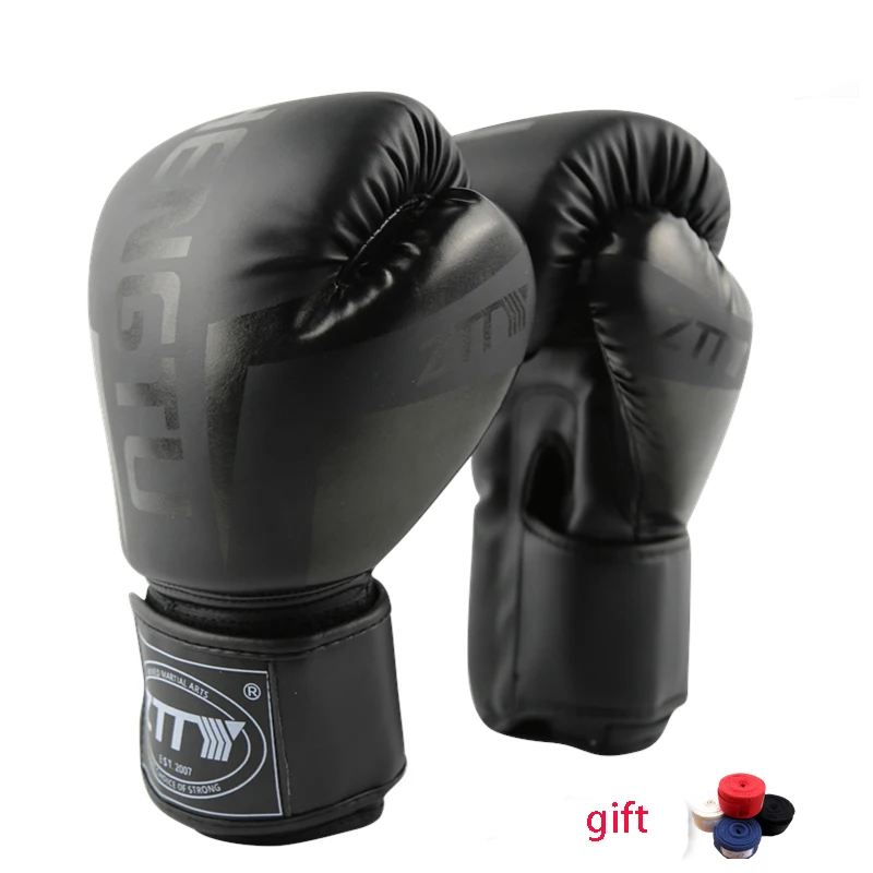 Boxing-Gloves-Muay-Thai-Training-Maya-Hide-Leather-Sparring-Punching-Bag-Mitts-kickboxing-Fighting