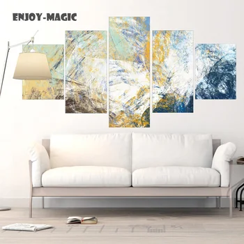 

Home Decor Abstract Impression Painting Wall Art Canvas Bedding Colorful Poster Modern 5 Piece Oil Picture Panel Print A-026