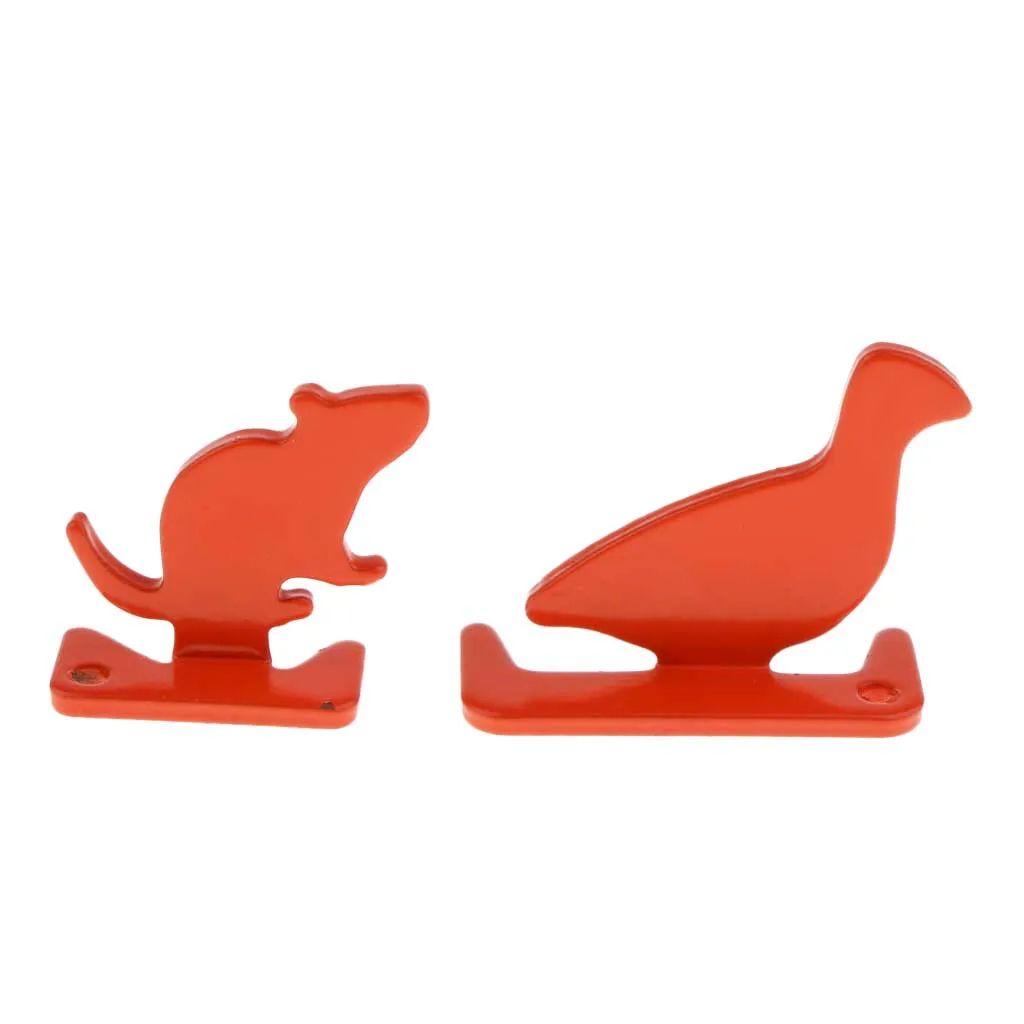 4pcs Metal Animal Targets Set Shooting Plinking Target for Fun Competition and Practice Orange Paintball Accessories