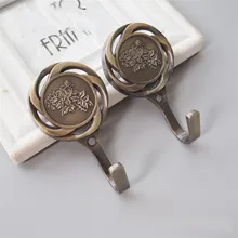 Штора с цветами завязывается сзади стены Крючки сплав Tieback держатели шляпа пальто вешалка для одежды аксессуары для домашнего декора