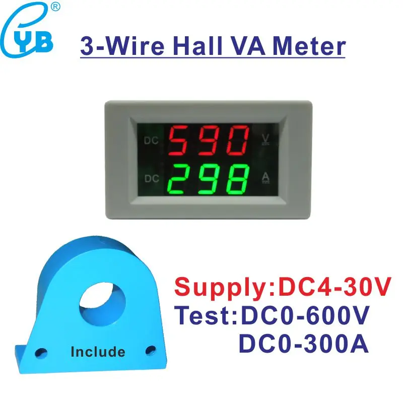 Electricity Meter Analog DC Current Sensor LED Digital Voltmeter