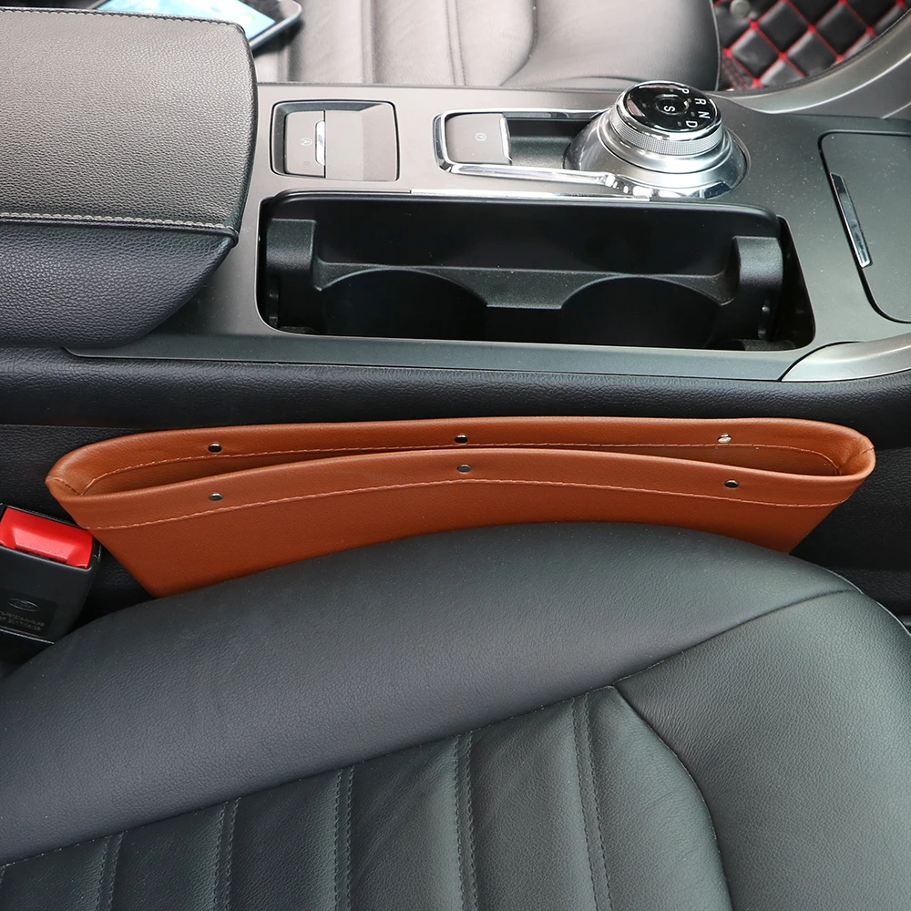 YOSOLO 2pcs/Set Car Seat Crevice Storage Box Bag Case Leak Proof Seat Gap Pocket Catcher Organizer PU Leather Stowing Tidying YOSOLO 2pcs/Set Car Seat Crevice Storage Box Bag Case Leak Proof Seat Gap Pocket Catcher Organizer PU Leather Stowing Tidying