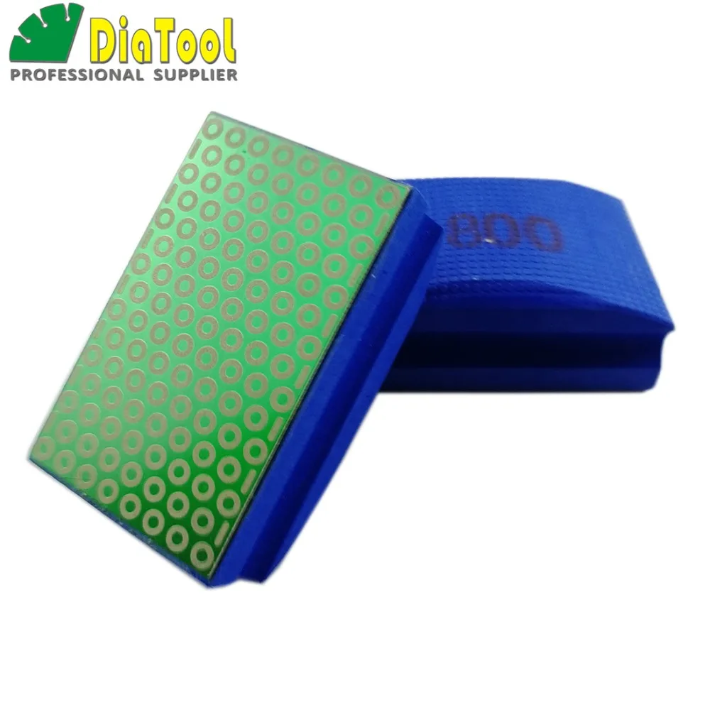 DIATOOL Electroplated Diamond Hand Polishing Pad 90X55MM 800 Foam