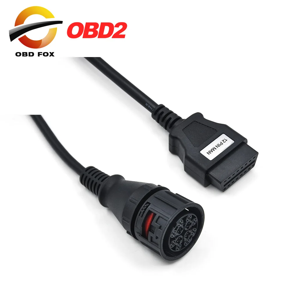 Диагностический Удлинительный кабель для мужчин 12Pin к OBD2 16Pin гнездовой разъем DLC
