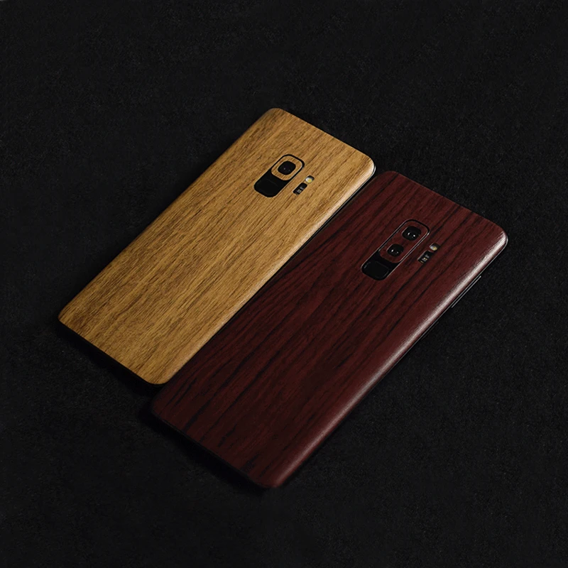 MLLSE High Simulation Wood Grain Sticker 3M Phone Back Paste Sticker For SAMSUNG Galaxy S9S9 Plus Wood Skin Protective Film (2)