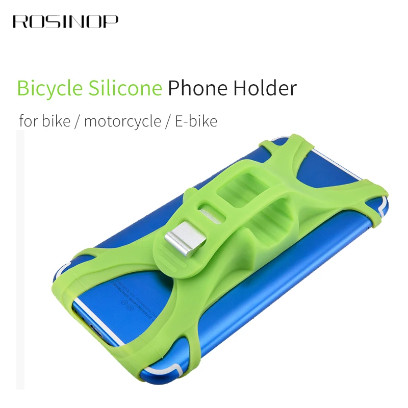 

Rosinop Silicone Universal Bike Phone Holder Bicycle Cell Phone Bracket Motorcycle Support Telephone Holder Mount Mobile Stand