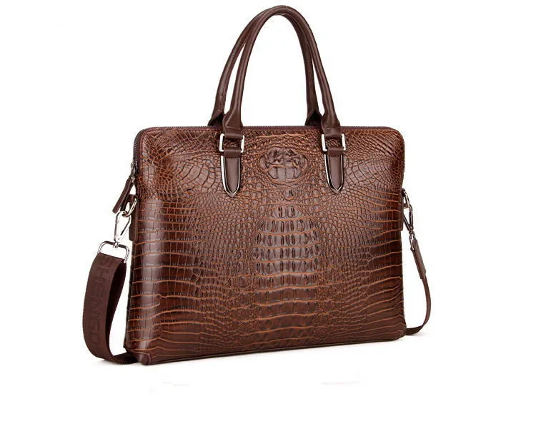 High Quality Crocodile Briefcase Men Genuine Leather Bag Man Briefcases Laptop Bag Handbag Business Messenger Men Bag Briefcase High Quality Crocodile Briefcase Men Genuine Leather Bag Man Briefcases Laptop Bag Handbag Business Messenger Men Bag Briefcase