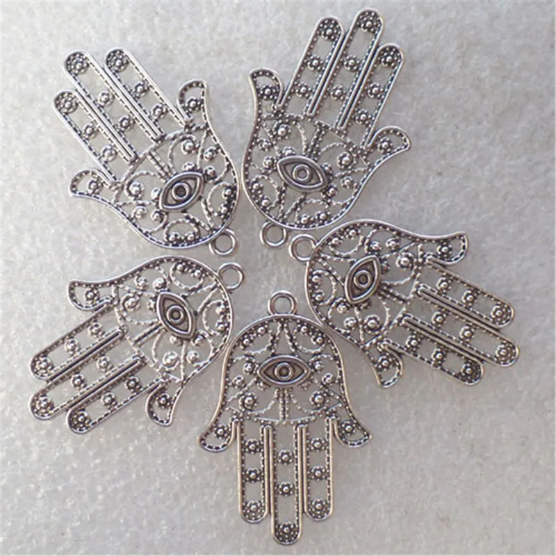 

(30 Pcs/lot) 32x22x1mm Hand Tibetan Silver DIY Retro Jewelry Bead Charms Pendants Fit Bracelet/Pendants