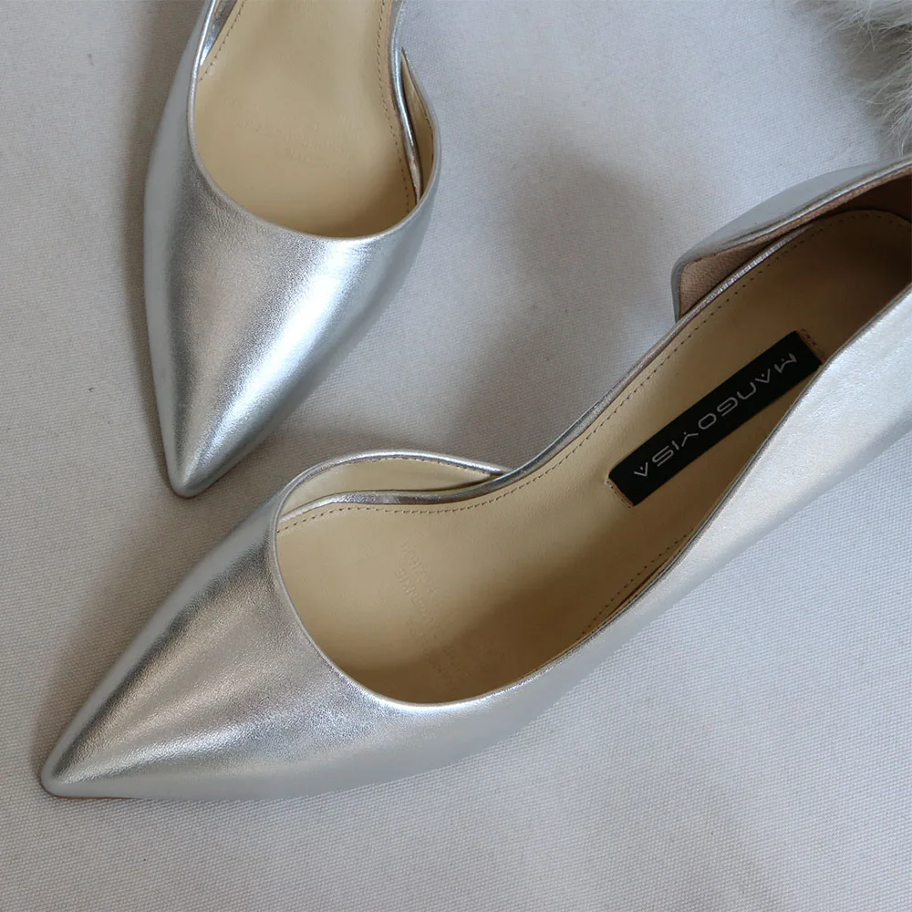 Pointed High Heels/Women's Pumps Are Designed For Sexy Fashion Women For Parties And Made Of Genuine Leather 2019 MANGOYISA