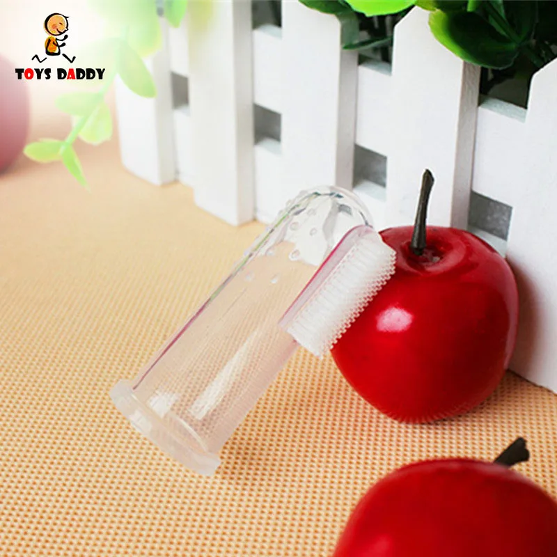 

soft silicone Transparent newborn non-toxic Baby finger toothbrush infant baby supplies teeth training dental care teeth brush