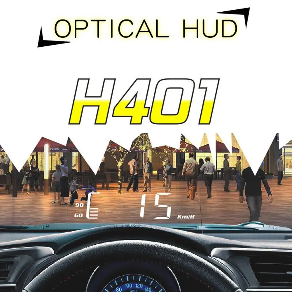 

3.7 Inch Universal OBDII Car High Brightness Automatic Light Sensitive Folding Head Up Display LED driving HUD H401 DC12V OBD2