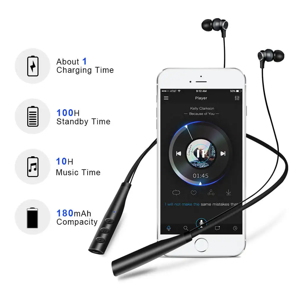  Mp3 Player Bluetooth Earphone with Mic Bluetooth MP3 Music Player Support TF/TF Card Max To 32GB Wi