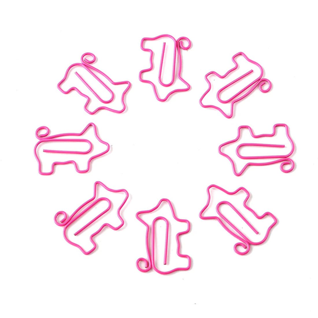 

10Pcs/lot Beautiful Pink Small Pig Bookmark Planner Paper Clip Metal Material Bookmarks for Book Stationery School Office Suppli