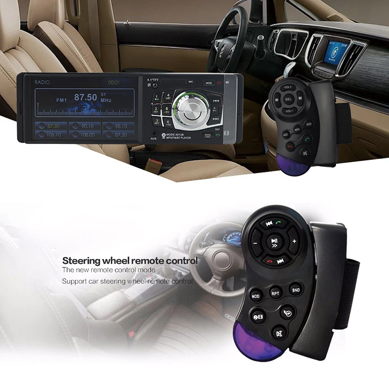 1Din Central Multimidia Multimedia Auto One 1 Din 4.1'' HD 1080P Screen Bluetooth Radio MP3 MP5 Music Video Player Car Autoradio