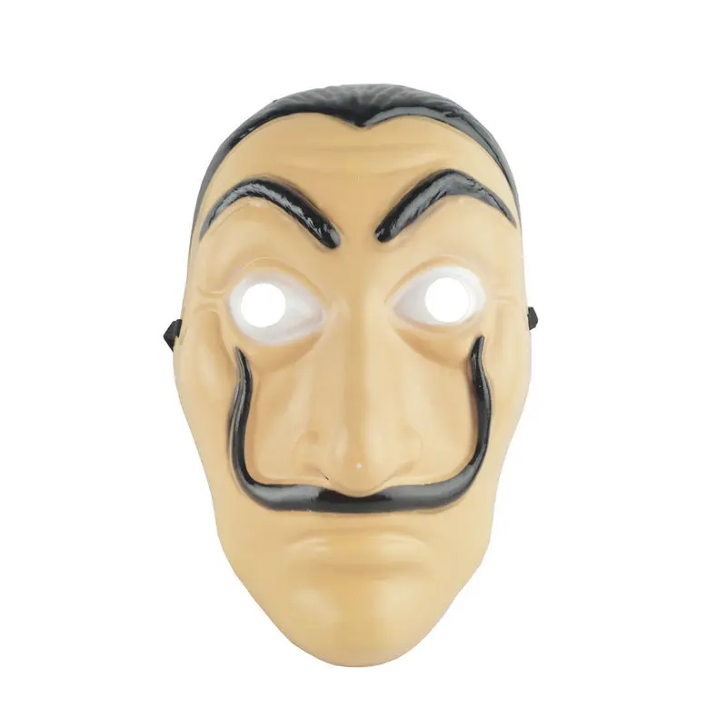 

Salvador Dali mask Dali Plastic Mask Paper House La Casa De Papel Cosplay Decoration Masquerade Halloween Funny Tools
