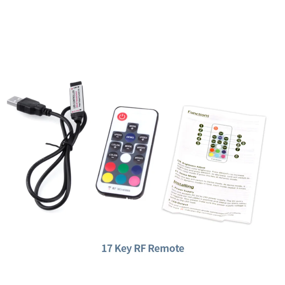 Пульт дистанционного управления для светодиодной ленты RGB 3 клавиши 17 клавиш