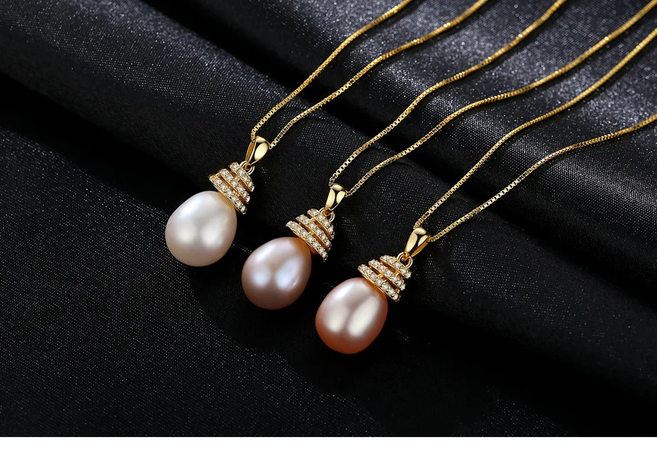 

S925 sterling silver necklace female natural freshwater pearl fashion boutique accessories LBM18
