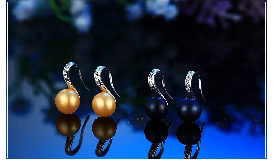 Новые изящные класс AAAA пресноводный жемчуг серьги для женщин Шарм ...