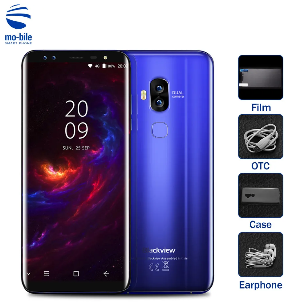 Blackview S8 смартфон 4G 5 7 &quot3180 мАч 4 камеры B Оперативная память 6 Встроенная mt6750t