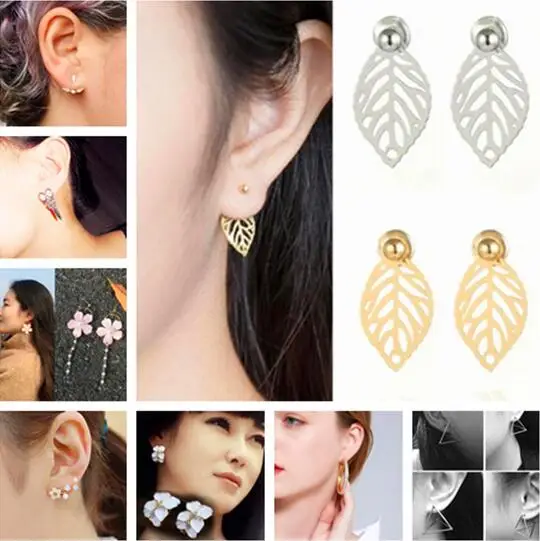 

Fashion Vintage delicate rose flower Tree branches Geometric circle Triangle heart shaped scissors female Charm earrings jewelry
