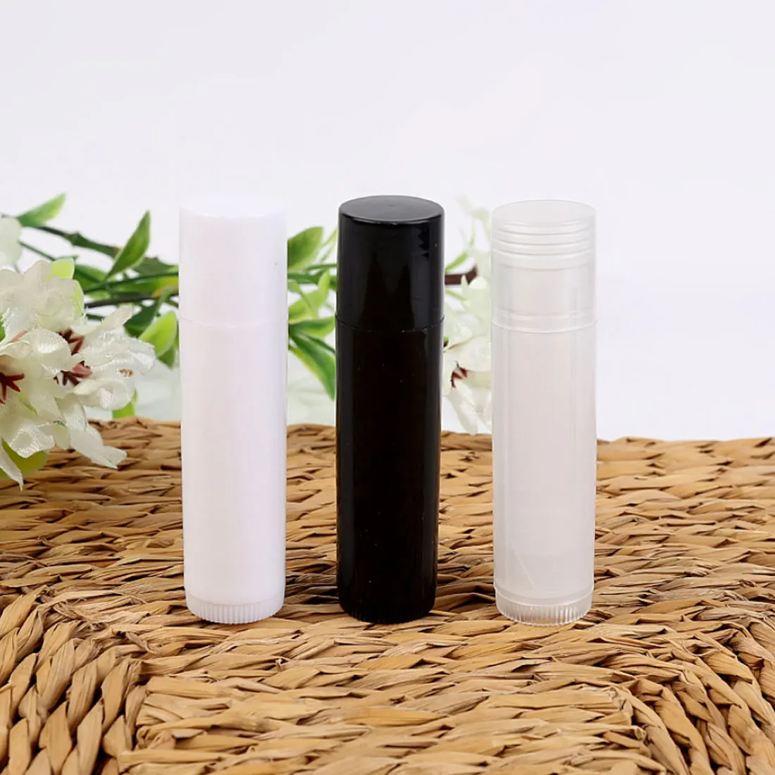 Hot sale 50pcs/Lot Empty Plastic Clear LIP BALM Tubes Containers