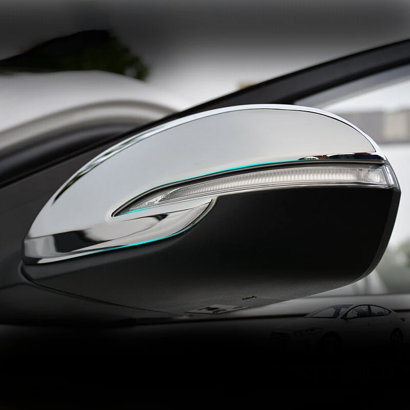 

For Hyundai Solaris 2017 2018 Car Reaview Mirror Covers Protector Exterior Rear View Mirror Decoration Frame Auto Accessories
