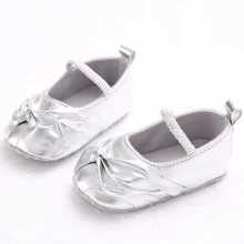 The Latest New Style Fashion New Born Baby Girl Shoes Sliver Comfortable Soft Bottom Baby Princess Shoes