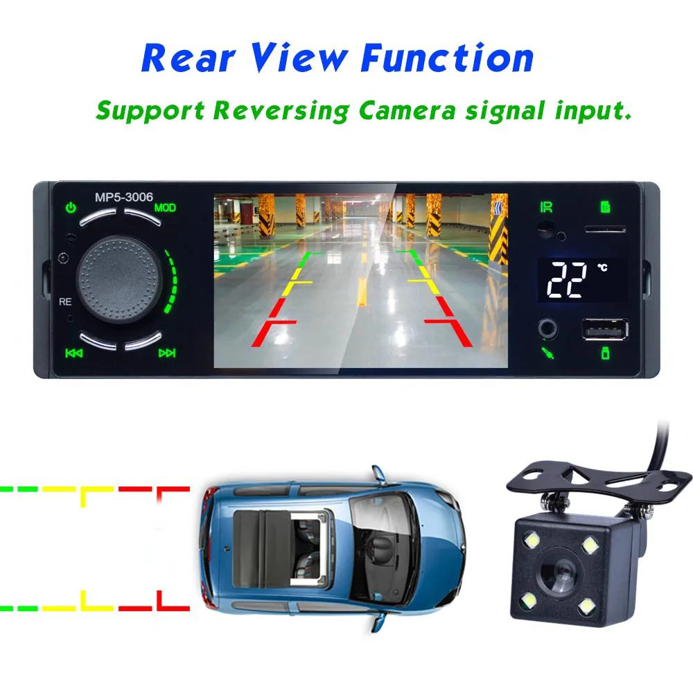 Camecho 1 Din Bluetooth автомобильное радио 4 ''Сенсорный Экран Зеркало Ссылка Авторадио MP5 видео плеер USB AUX аудио стерео камера заднего вида