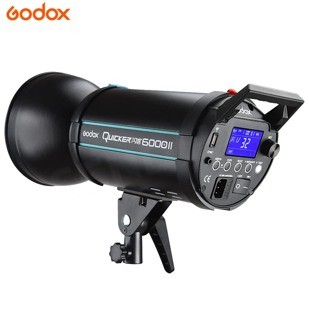 Высокоскоростная студийная стробоскопическая вспышка Godox quicer 600DII 600W GN76 speed lite Встроенная 2,4 X система для всех камер