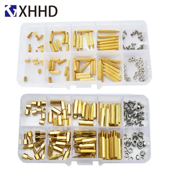 

M2 M3 Brass Male Female Standoff Pillar Mount Hexagon Threaded PCB Motherboard Spacer Bolt Screw Nut Assortment Kit Set Box