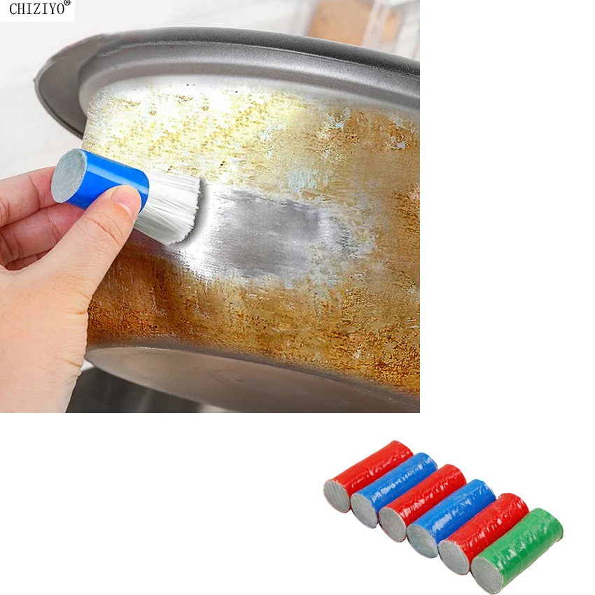 

1pc Stainless Steel Rod Magic Stick Rust Remover Cleaning Wash Brush Wipe Pot For Wheel Hub Lron Pot Tableware CHIZIYO