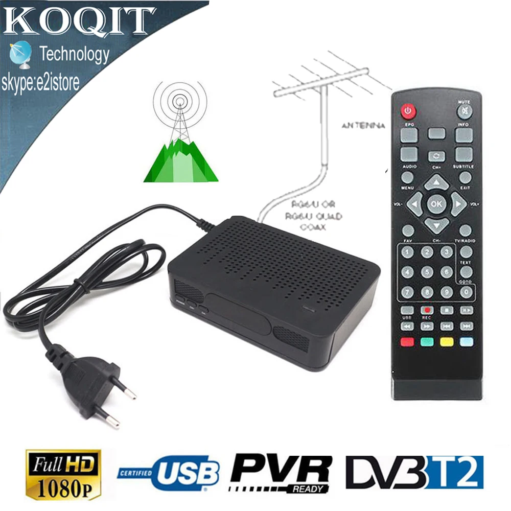 1080P Mini DVBT2 Digital Terrestrial Tuner TV RECEIVER CONVERTOR HDMI