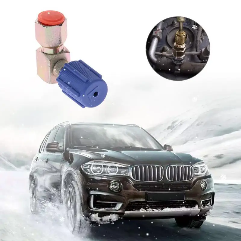 

A/C 7/16 Charging Low Side Port Adapter 90 Degree Retrofit R12 to R134a