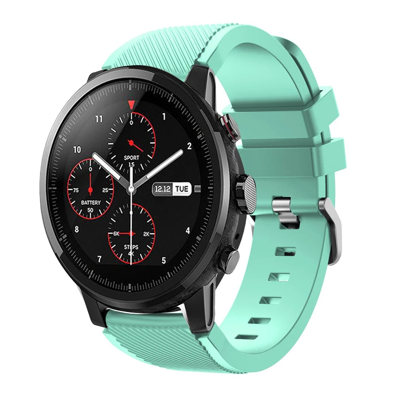 Ремешок для часов Xiaomi Huami Amazfit Pace/Stratos 2 2s/GTR силиконовый спортивный смарт браслет 47