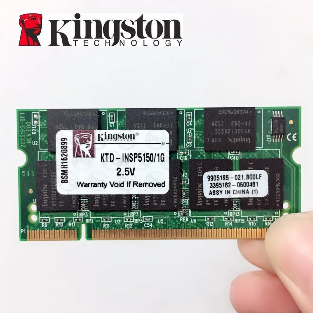 Оригинальный Kingston ноутбук DDR ddr1 1 ГБ 1 333 МГц pc-2700 pc-2700s 1g Память ноутбук Оперативная память 200pin sodimm 333 МГц PC 2700 S