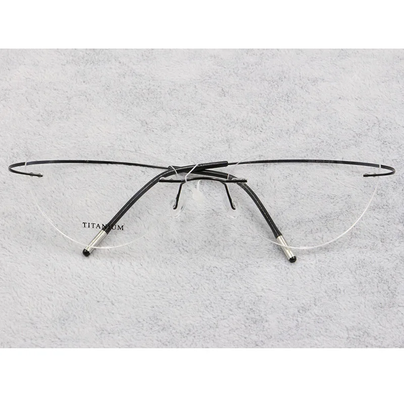 Rimless Glasses Frame Women Titanium Ultralight Eyeglasses Prescription Frameless Cat Eye Eyewear Myopia Optical Frame for eyeglasses frames,eyewear frames,women glasses,fashion eyeglasses